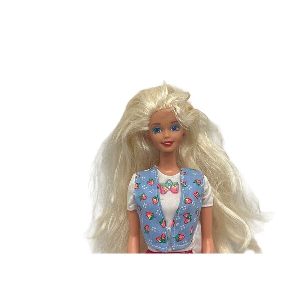 1994 Shoppin' Fun Barbie Doll w/ Pleated Red Skirt, Strawberry Shirt Vintage 11” - Picture 6 of 13